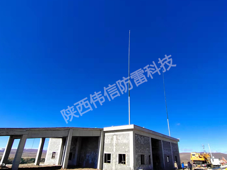 24米獨(dú)立雷達(dá)站玻璃鋼避雷針，抗干擾防側(cè)閃絕緣玻璃鋼避雷針產(chǎn)品展示二