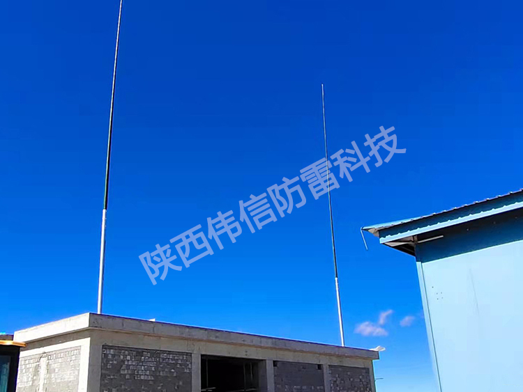 24米獨(dú)立雷達(dá)站玻璃鋼避雷針，抗干擾防側(cè)閃絕緣玻璃鋼避雷針產(chǎn)品展示三